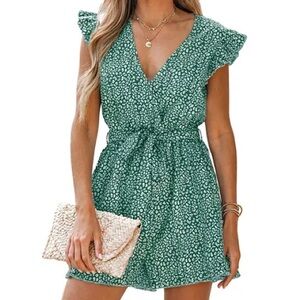Cupshe Green Patterned Romper